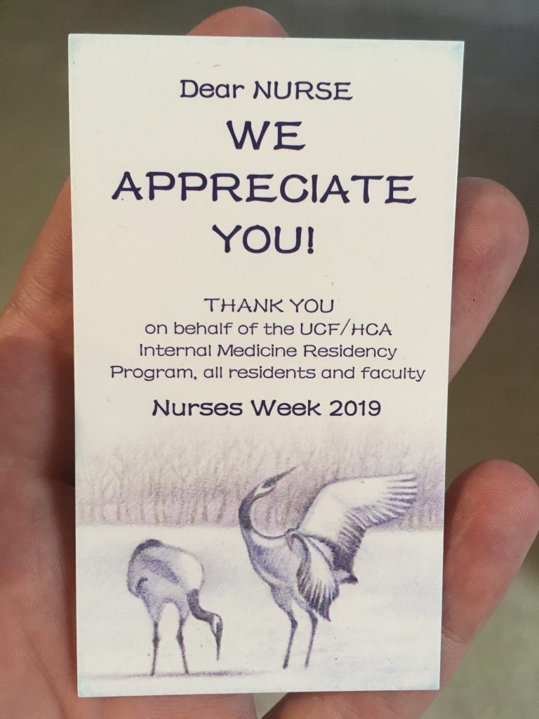 thank you to nurses - college of medicine