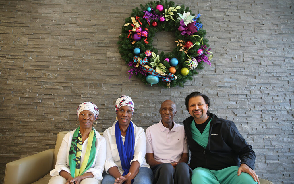 Siblings Rosemary Clarke-Fastin, Jacqulyn Thompson and Delano Clarke can enjoy the holidays even more thanks to the care of Dr. Mehul Patel.